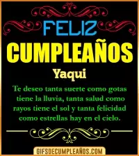 GIF Frases de Cumpleaños Yaqui